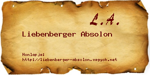 Liebenberger Absolon névjegykártya