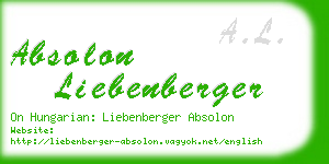 absolon liebenberger business card